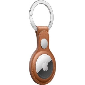 Брелок-подвеска Apple AirTag Leather Key Ring - Saddle Brown (MX4M2ZM/A)