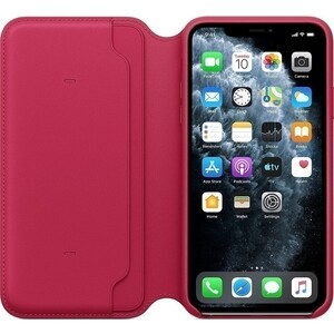 фото Чехол apple iphone 11 pro max leather folio raspberry (my1n2zm/a)