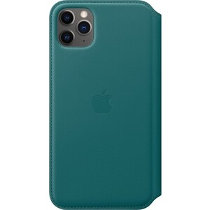фото Чехол apple iphone 11 pro max leather folio peacock (my1q2zm/a)