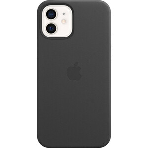 Чехол Apple iPhone 12 и 12 Pro Leather Case with MagSafe, Black (MHKG3ZE/A)