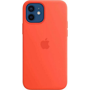 фото Чехол apple iphone 12 и 12 pro silicone case with magsafe, electric orange (mktr3ze/a)