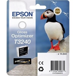 

Картридж струйный Epson T3240, глянец (3350 стр.) (14 мл) (C13T32404010), T3240, глянец (3350 стр.) (14 мл) (C13T32404010)