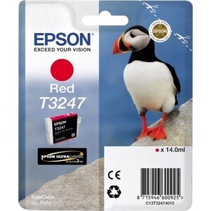 

Картридж струйный Epson T3247, красный (980 стр.) (14 мл) (C13T32474010), T3247, красный (980 стр.) (14 мл) (C13T32474010)