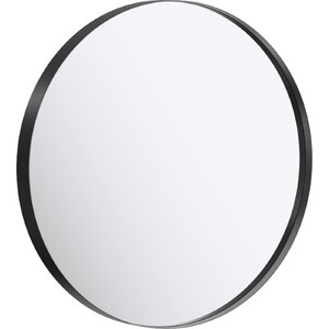Зеркало Aqwella RM 60 круглое черное (RM0206BLK) зеркало 35х52 см прямоугольное светло бежевое с полочкой berossi нв 04607000