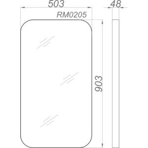 фото Зеркало aqwella rm 50х90 белый (rm0205w)