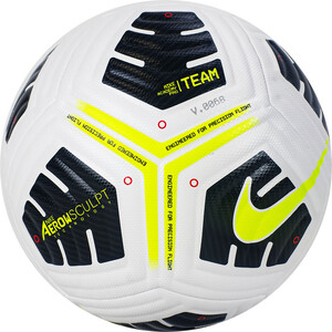 фото Мяч футбольный nike academy pro ball, cu8038-100, р.5, 4 панели, пу, fifa quality, маш. сш, бело-желтый