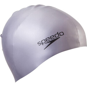 фото Шапочка для плавания speedo plain molded silicone cap, 8-709849086, серебристый, силикон