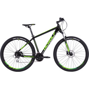 Велосипед DEWOLF 29'' Grow 20 18'' черный/черный/кислотно-зеленый