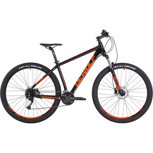 Велосипед DEWOLF 29'' Grow 30 18'' черный/черный/неоновый оранжевый