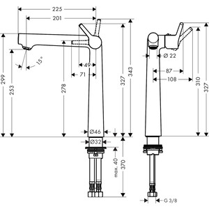 фото Смеситель для раковины hansgrohe talis s хром глянцевый (72116000)