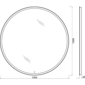 фото Зеркало belbagno spc-rng 100 с подсветкой, сенсор (spc-rng-1000-led-tch)