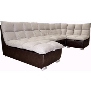 фото П-образный диван-кровать mgroup доменика (ткань велютто 08, остин амбер)