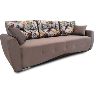 фото Прямой диван mgroup джулиан с подлокотниками (cabrio-05, fleur mocco подушки)