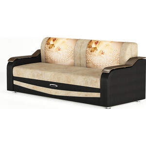 фото Прямой диван-кровать mgroup ламберт (ткань либерти латте + декор 3q, купон жемчуг)