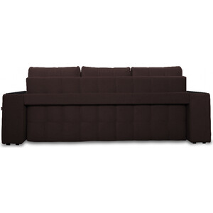 фото Прямой диван-кровать mgroup леонардо (ткань велютто 24, велютто 09 подушки, декор венге)