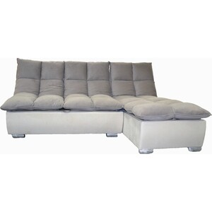 фото Угловой диван-кровать mgroup доменика с оттоманкой (ткань велютто 08, велютто 01)
