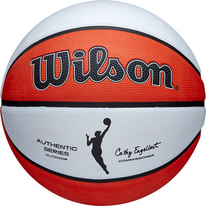 фото Мяч баскетбольный wilson wnba authentic series outdoor, wtb5200xb06, р.6, бело-оранжевый