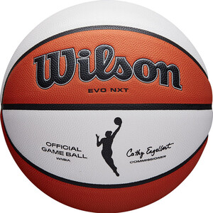 фото Мяч баскетбольный wilson wnba official game ball, wtb5000xb06, р.6, бело-оранжевый