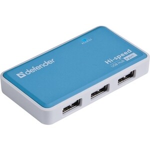 USB разветвитель Defender Quadro Power USB2.0, 4 порта (83503) usb разветвитель defender quadro power usb2 0 4 порта 83503