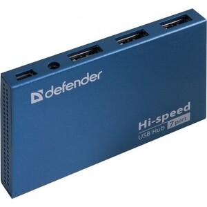 USB разветвитель Defender Septima Slim USB2.0, 7 портов (83505)