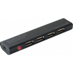 USB разветвитель Defender Quadro Promt USB 2.0, 4 порта (83200) разветвитель usb buro bu hub4 0 5 u2 0 candy 4 порта серебристый