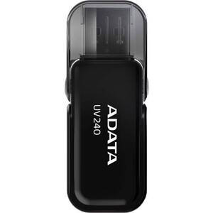 USB-накопитель A-DATA 64Gb UV240 USB 2.0 Flash Drive, Black (AUV240-64G-RBK) твердотельный накопитель a data sd810 external solid state drive 2tb silver sd810 2000g csg