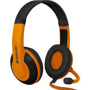 Гарнитура Defender Warhead G-120 черный + оранжевый, кабель 2 м (64099) Warhead G-120 черный + оранжевый, кабель 2 м (64099) - фото 2