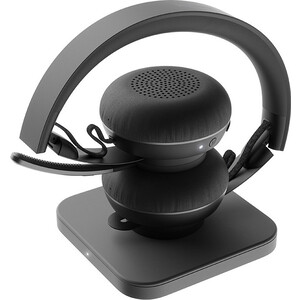 фото Гарнитура logitech headset wireless zone teams graphite (981-000854)