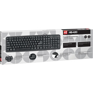 Клавиатура Defender HB-420 RU, черный, полноразмерная (45420) HB-420 RU, черный, полноразмерная (45420) - фото 2