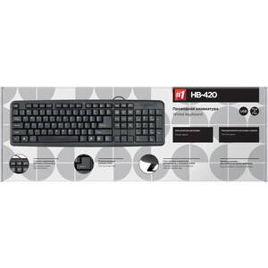 Клавиатура Defender HB-420 RU, черный, полноразмерная (45420) HB-420 RU, черный, полноразмерная (45420) - фото 3