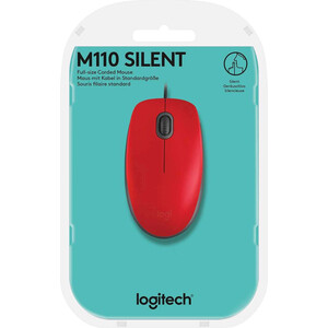 Мышь Logitech Mouse M110 Silent USB Red Ret (910-005489) Mouse M110 Silent USB Red Ret (910-005489) - фото 5