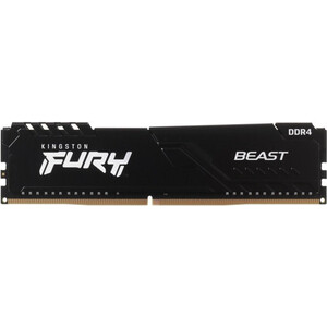 Память оперативная Kingston 4GB DDR4 DIMM FURY Beast Black (KF426C16BB/4) память оперативная kingston 64gb ddr4 dimm 1gx8 fury beast rgb kf426c16bb1ak4 64