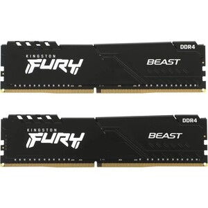 Память оперативная Kingston 16GB DDR4 DIMM FURY Beast Black (KF432C16BBK2/16) оперативная память kingston so dimm ddr4 16gb 2666mhz fury impact kf426s15ib1 16