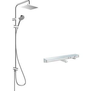 Термостат для ванны Hansgrohe ShowerTablet Select с душевым гарнитуром, хром (13183000, 26282000)
