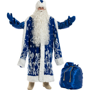 фото Bigarden костюм деда мороза ''боярский'' синий размер 50-56