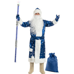 фото Bigarden костюм деда мороза ''вьюга'' синий размер 50-54
