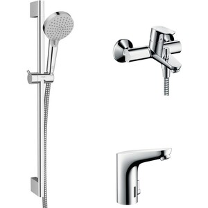 фото Комплект смесителей hansgrohe focus с душевым гарнитуром, хром (31948000, 31173000, 26275000)