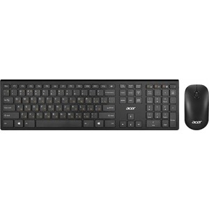 Клавиатура + мышь Acer OKR030 черный (ZL.KBDEE.005) клавиатура acer okw120 usb multimedia zl kbdee 006