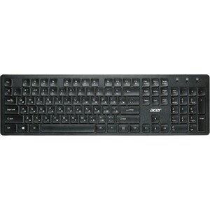 Клавиатура Acer OKW020 черный USB slim (ZL.KBDEE.001) клавиатура проводная механическая acer okw126 usb rgb outemu blue switch черный zl kbdee 00g