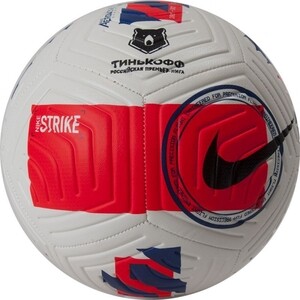 фото Мяч футбольный nike russian pl strike dc2404-100, р.5, бело-сине-красный