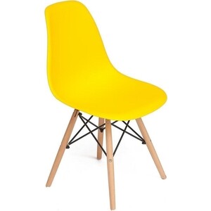 фото Стул tetchair secret de maison cindy (eames) (mod. 001) дерево береза/металл/сиденье пластик желтый (yellow)