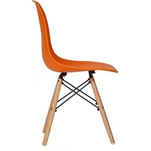 фото Стул tetchair secret de maison cindy (eames) (mod. 001) дерево береза/металл/сиденье пластик оранжевый (orange)