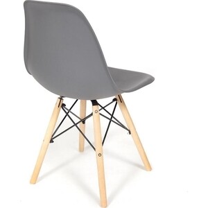 фото Стул tetchair secret de maison cindy (eames) (mod. 001) дерево береза/металл/сиденье пластик серый (grey)