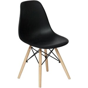 фото Стул tetchair secret de maison cindy (eames) (mod. 001) дерево береза/металл/сиденье пластик черный (black)