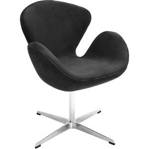 фото Кресло bradex swan chair графит, искусственная замша