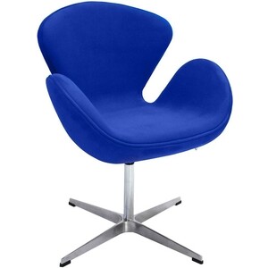 фото Кресло bradex swan chair синий, искусственная замша