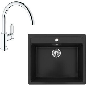 

Кухонная мойка и смеситель Ulgran U-104-344 ультра-черный, Grohe BauEdge 31367000, U-104-344 ультра-черный, Grohe BauEdge 31367000