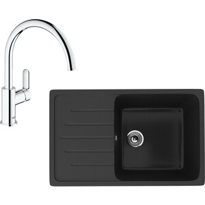 

Кухонная мойка и смеситель Ulgran U-400-344 ультра-черный, Grohe BauEdge 31367000, U-400-344 ультра-черный, Grohe BauEdge 31367000