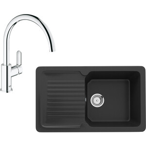 

Кухонная мойка и смеситель Ulgran U-506-344 ультра-черный, Grohe BauEdge 31367000, U-506-344 ультра-черный, Grohe BauEdge 31367000