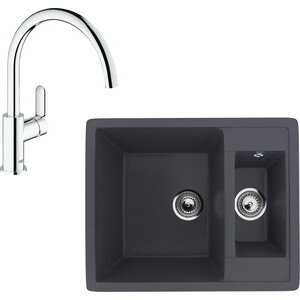 

Кухонная мойка и смеситель Ulgran U-106-343 антрацит, Grohe BauEdge 31367000, U-106-343 антрацит, Grohe BauEdge 31367000